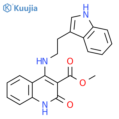 methyl 4-{[2-(1H-indol-3-yl)ethyl]amino}-2-oxo-1,2-dihydroquinoline-3-carboxylate structure