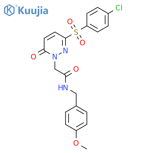 2-3-(4-chlorobenzenesulfonyl)-6-oxo-1,6-dihydropyridazin-1-yl-N-(4-methoxyphenyl)methylacetamide structure