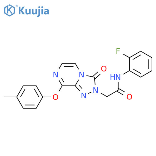 N-(2-fluorophenyl)-2-[8-(4-methylphenoxy)-3-oxo-2H,3H-[1,2,4]triazolo[4,3-a]pyrazin-2-yl]acetamide structure