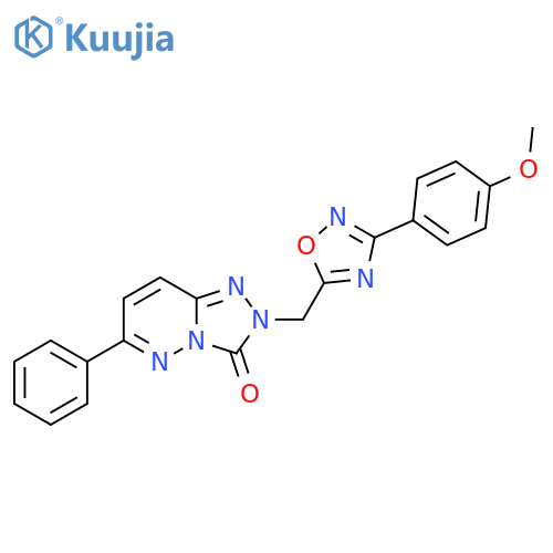 2-{3-(4-methoxyphenyl)-1,2,4-oxadiazol-5-ylmethyl}-6-phenyl-2H,3H-1,2,4triazolo4,3-bpyridazin-3-one structure