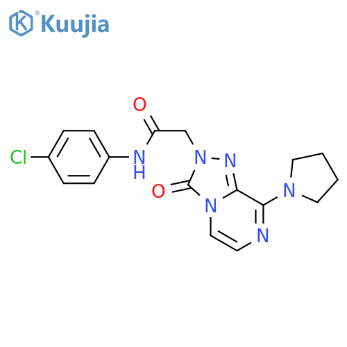N-(4-chlorophenyl)-2-[3-oxo-8-(pyrrolidin-1-yl)-2H,3H-[1,2,4]triazolo[4,3-a]pyrazin-2-yl]acetamide structure