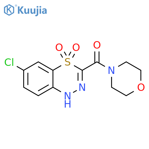 6-chloro-3-(morpholine-4-carbonyl)-1H-4lambda6,1,2-benzothiadiazine-4,4-dione structure