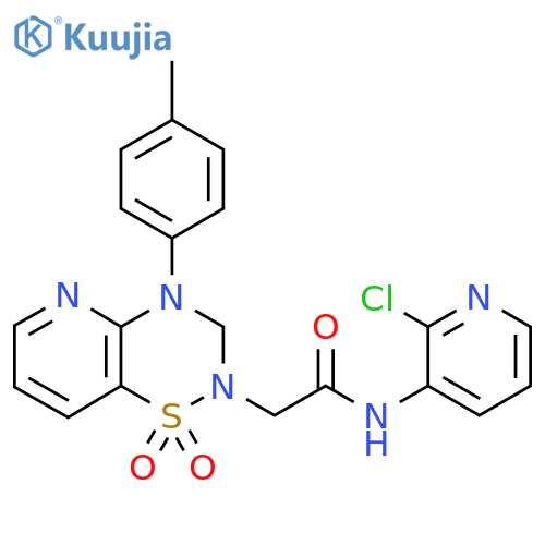 N-(2-chloropyridin-3-yl)-2-4-(4-methylphenyl)-1,1-dioxo-2H,3H,4H-1lambda6-pyrido2,3-e1,2,4thiadiazin-2-ylacetamide structure