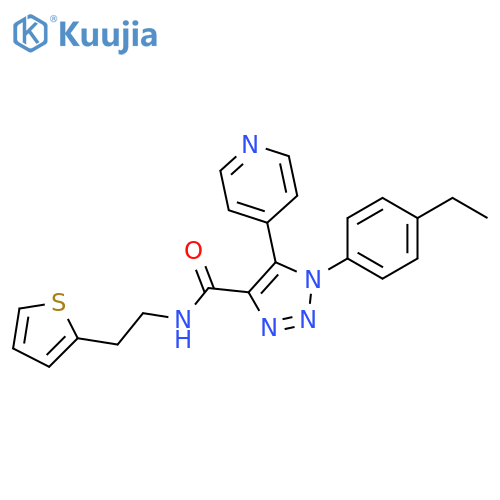 1-(4-ethylphenyl)-5-(pyridin-4-yl)-N-[2-(thiophen-2-yl)ethyl]-1H-1,2,3-triazole-4-carboxamide structure
