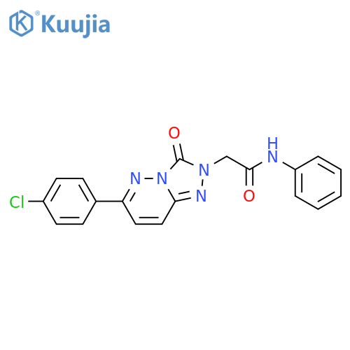 2-6-(4-chlorophenyl)-3-oxo-2H,3H-1,2,4triazolo4,3-bpyridazin-2-yl-N-phenylacetamide structure