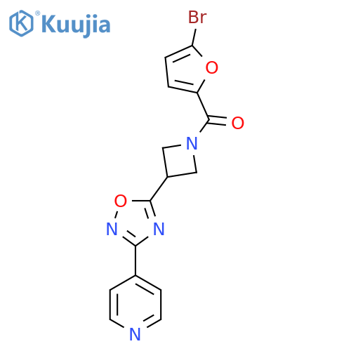 4-{5-1-(5-bromofuran-2-carbonyl)azetidin-3-yl-1,2,4-oxadiazol-3-yl}pyridine structure