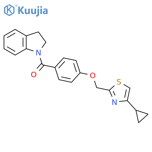 1-{4-[(4-cyclopropyl-1,3-thiazol-2-yl)methoxy]benzoyl}-2,3-dihydro-1H-indole structure
