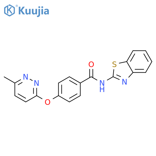 N-(1,3-benzothiazol-2-yl)-4-(6-methylpyridazin-3-yl)oxybenzamide structure