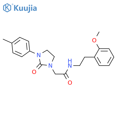 N-2-(2-methoxyphenyl)ethyl-2-3-(4-methylphenyl)-2-oxoimidazolidin-1-ylacetamide structure
