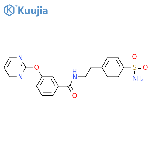 3-(pyrimidin-2-yloxy)-N-2-(4-sulfamoylphenyl)ethylbenzamide structure