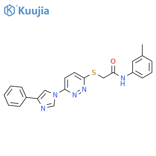 N-(3-methylphenyl)-2-{[6-(4-phenyl-1H-imidazol-1-yl)pyridazin-3-yl]sulfanyl}acetamide structure