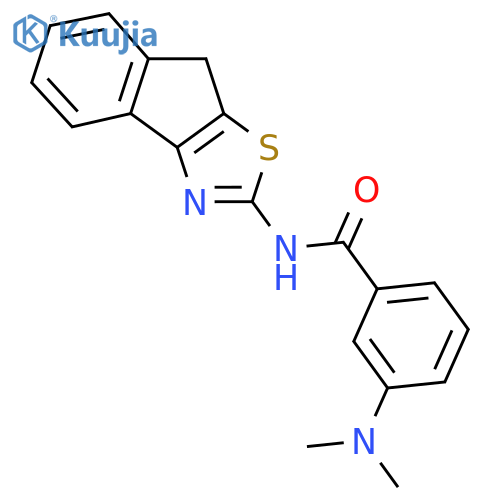 3-(dimethylamino)-N-{8H-indeno1,2-d1,3thiazol-2-yl}benzamide structure