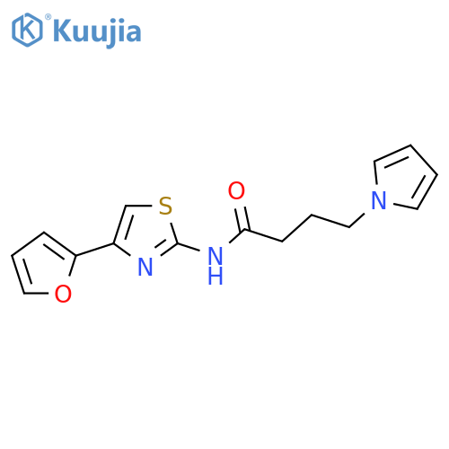 N-4-(furan-2-yl)-1,3-thiazol-2-yl-4-(1H-pyrrol-1-yl)butanamide structure