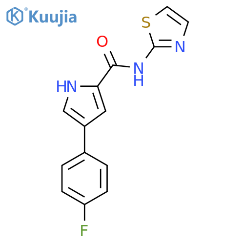 4-(4-fluorophenyl)-N-(1,3-thiazol-2-yl)-1H-pyrrole-2-carboxamide structure