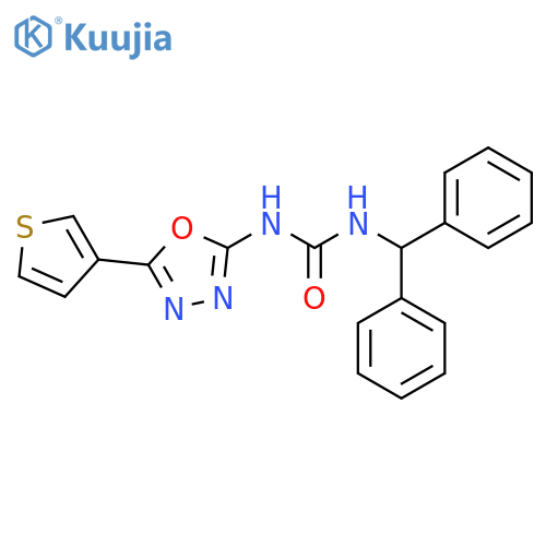 1-(diphenylmethyl)-3-5-(thiophen-3-yl)-1,3,4-oxadiazol-2-ylurea structure