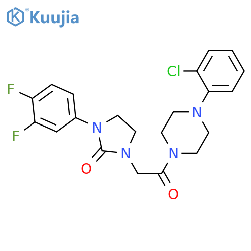 1-{2-4-(2-chlorophenyl)piperazin-1-yl-2-oxoethyl}-3-(3,4-difluorophenyl)imidazolidin-2-one structure