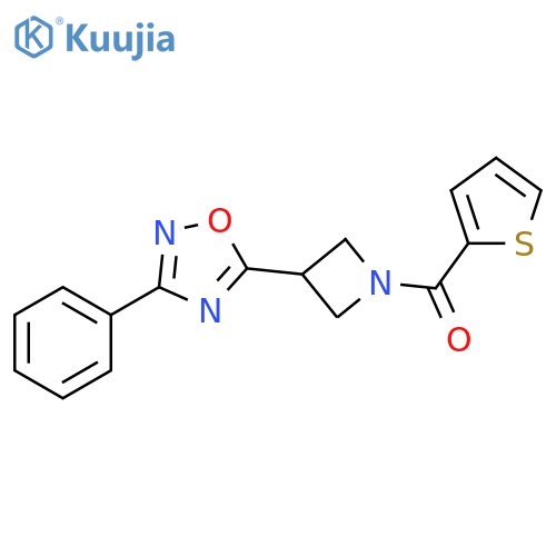 3-phenyl-5-1-(thiophene-2-carbonyl)azetidin-3-yl-1,2,4-oxadiazole structure