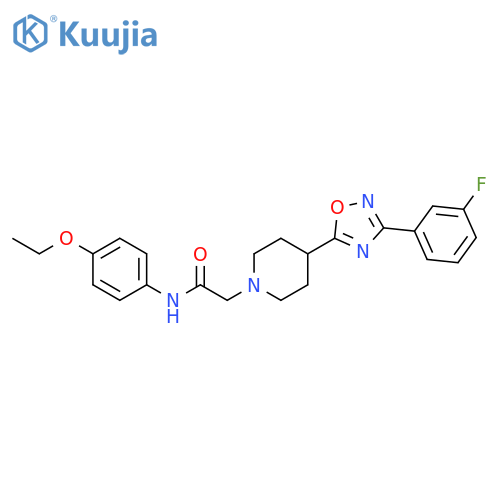 N-(4-ethoxyphenyl)-2-{4-3-(3-fluorophenyl)-1,2,4-oxadiazol-5-ylpiperidin-1-yl}acetamide structure