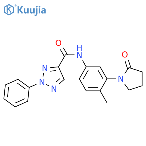 N-4-methyl-3-(2-oxopyrrolidin-1-yl)phenyl-2-phenyl-2H-1,2,3-triazole-4-carboxamide structure