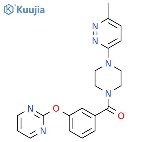 3-methyl-6-{4-3-(pyrimidin-2-yloxy)benzoylpiperazin-1-yl}pyridazine structure