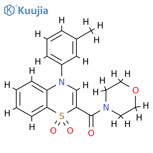 4-(3-methylphenyl)-2-(morpholine-4-carbonyl)-4H-1lambda6,4-benzothiazine-1,1-dione structure