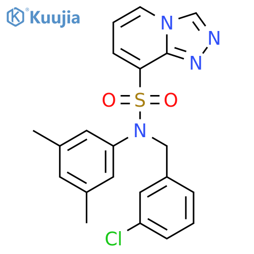 N-(3-chlorophenyl)methyl-N-(3,5-dimethylphenyl)-1,2,4triazolo4,3-apyridine-8-sulfonamide structure