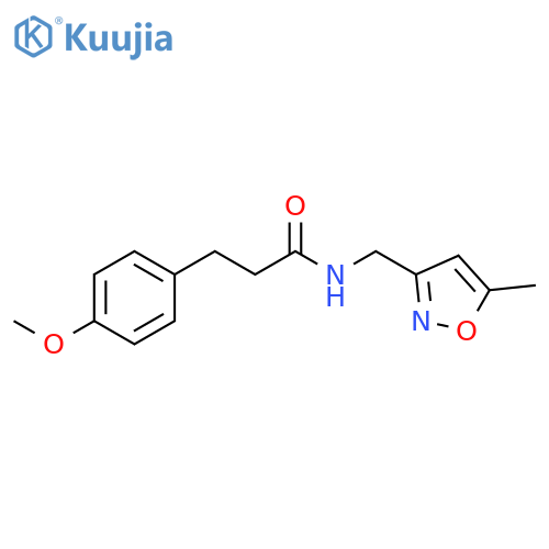 3-(4-methoxyphenyl)-N-(5-methyl-1,2-oxazol-3-yl)methylpropanamide structure