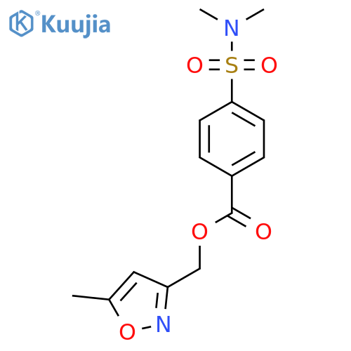 (5-methyl-1,2-oxazol-3-yl)methyl 4-(dimethylsulfamoyl)benzoate structure