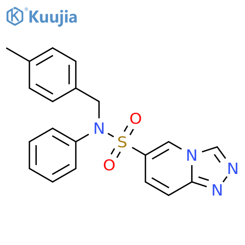 N-(4-methylphenyl)methyl-N-phenyl-1,2,4triazolo4,3-apyridine-6-sulfonamide structure