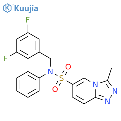 N-(3,5-difluorophenyl)methyl-3-methyl-N-phenyl-1,2,4triazolo4,3-apyridine-6-sulfonamide structure