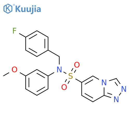 N-[(4-fluorophenyl)methyl]-N-(3-methoxyphenyl)-[1,2,4]triazolo[4,3-a]pyridine-6-sulfonamide structure
