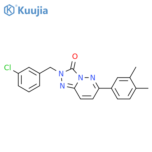 2-(3-chlorophenyl)methyl-6-(3,4-dimethylphenyl)-2H,3H-1,2,4triazolo4,3-bpyridazin-3-one structure