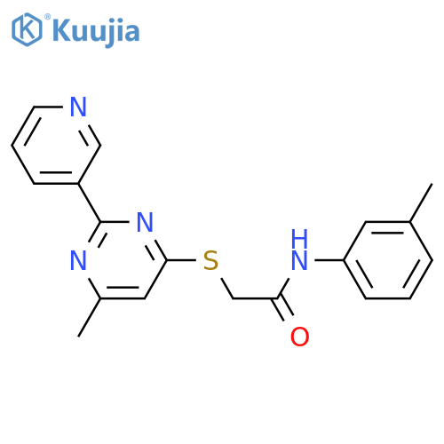 2-{[6-methyl-2-(pyridin-3-yl)pyrimidin-4-yl]sulfanyl}-N-(3-methylphenyl)acetamide structure