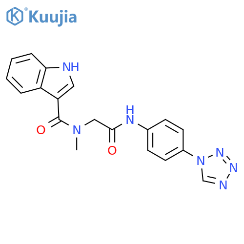 2-1-(1H-indol-3-yl)-N-methylformamido-N-4-(1H-1,2,3,4-tetrazol-1-yl)phenylacetamide structure