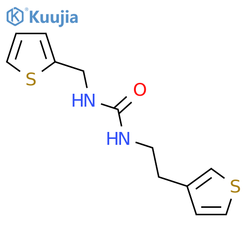 3-(thiophen-2-yl)methyl-1-2-(thiophen-3-yl)ethylurea structure