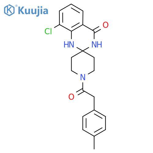 8'-chloro-1-2-(4-methylphenyl)acetyl-3',4'-dihydro-1'H-spiropiperidine-4,2'-quinazoline-4'-one structure