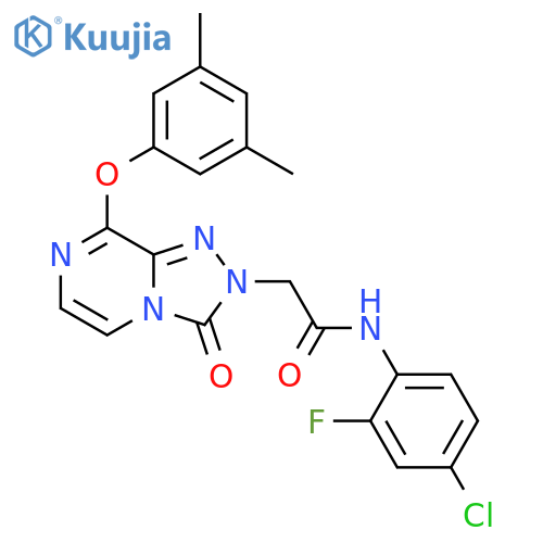 N-(4-chloro-2-fluorophenyl)-2-[8-(3,5-dimethylphenoxy)-3-oxo-2H,3H-[1,2,4]triazolo[4,3-a]pyrazin-2-yl]acetamide structure