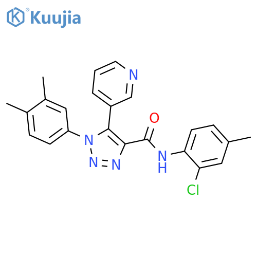N-(2-chloro-4-methylphenyl)-1-(3,4-dimethylphenyl)-5-(pyridin-3-yl)-1H-1,2,3-triazole-4-carboxamide structure