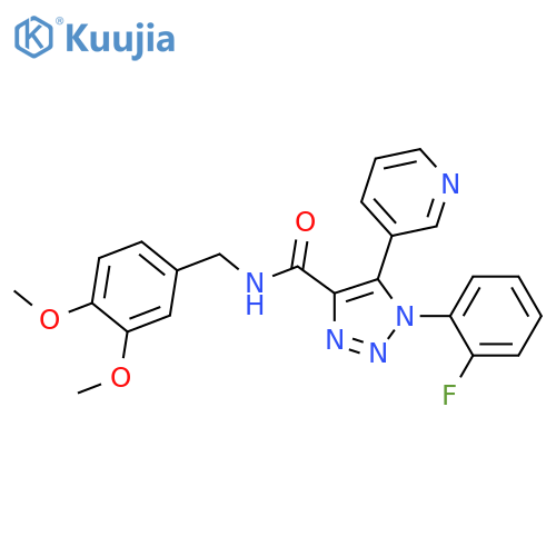 N-[(3,4-dimethoxyphenyl)methyl]-1-(2-fluorophenyl)-5-(pyridin-3-yl)-1H-1,2,3-triazole-4-carboxamide structure