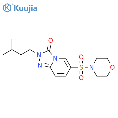 2-(3-methylbutyl)-6-(morpholine-4-sulfonyl)-2H,3H-1,2,4triazolo4,3-apyridin-3-one structure