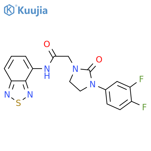 N-(2,1,3-benzothiadiazol-4-yl)-2-3-(3,4-difluorophenyl)-2-oxoimidazolidin-1-ylacetamide structure