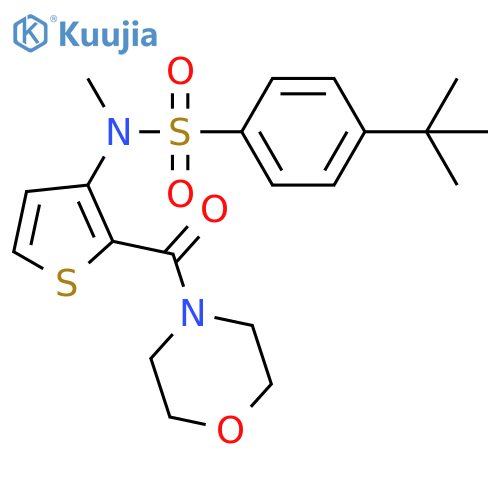 4-tert-butyl-N-methyl-N-[2-(morpholine-4-carbonyl)thiophen-3-yl]benzene-1-sulfonamide structure