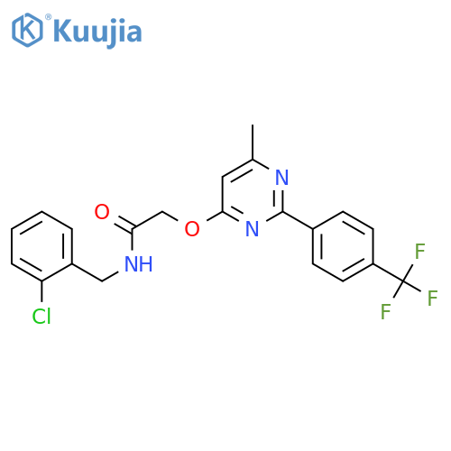 N-[(2-chlorophenyl)methyl]-2-({6-methyl-2-[4-(trifluoromethyl)phenyl]pyrimidin-4-yl}oxy)acetamide structure