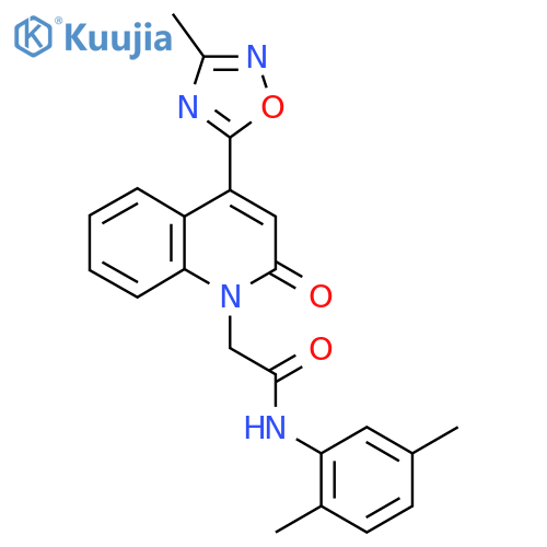 N-(2,5-dimethylphenyl)-2-[4-(3-methyl-1,2,4-oxadiazol-5-yl)-2-oxo-1,2-dihydroquinolin-1-yl]acetamide structure