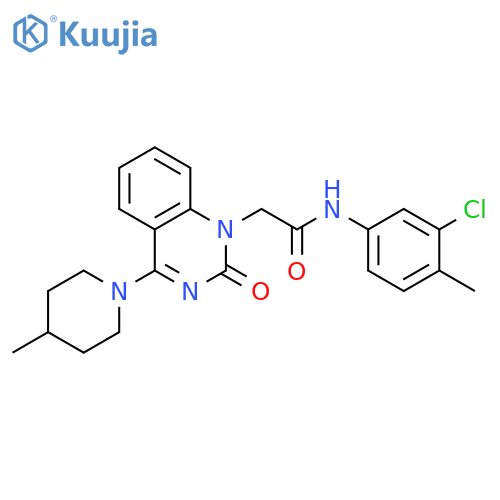 N-(3-chloro-4-methylphenyl)-2-[4-(4-methylpiperidin-1-yl)-2-oxo-1,2-dihydroquinazolin-1-yl]acetamide structure