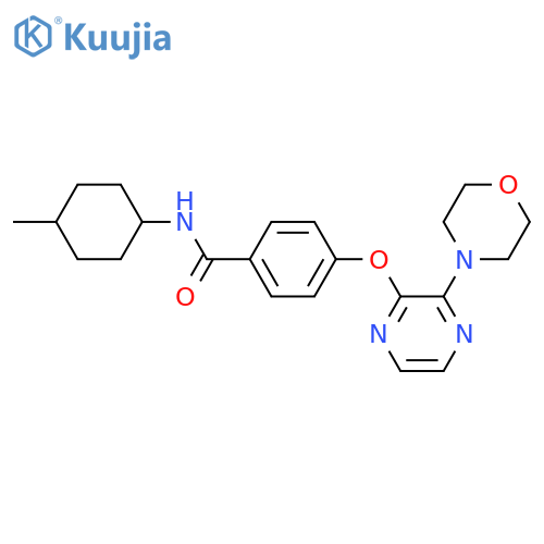 N-(4-methylcyclohexyl)-4-{[3-(morpholin-4-yl)pyrazin-2-yl]oxy}benzamide structure