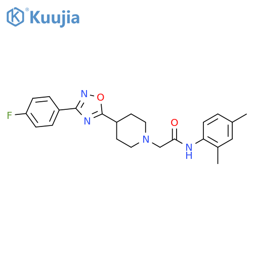 N-(2,4-dimethylphenyl)-2-{4-3-(4-fluorophenyl)-1,2,4-oxadiazol-5-ylpiperidin-1-yl}acetamide structure