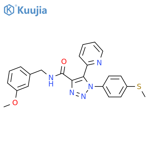 N-(3-methoxyphenyl)methyl-1-4-(methylsulfanyl)phenyl-5-(pyridin-2-yl)-1H-1,2,3-triazole-4-carboxamide structure