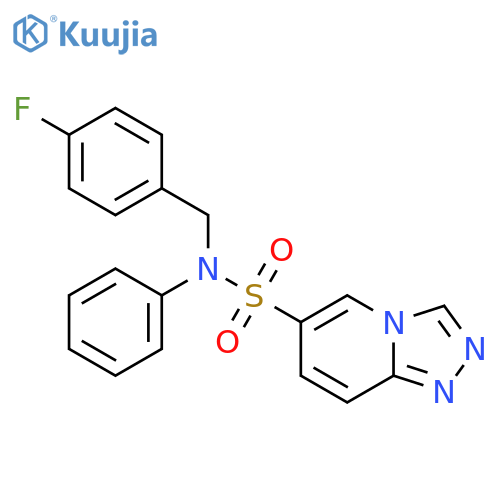 N-(4-fluorophenyl)methyl-N-phenyl-1,2,4triazolo4,3-apyridine-6-sulfonamide structure