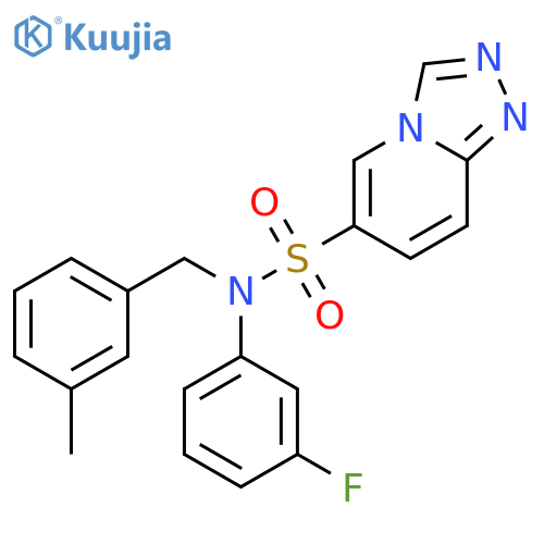 N-(3-fluorophenyl)-N-(3-methylphenyl)methyl-1,2,4triazolo4,3-apyridine-6-sulfonamide structure
